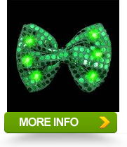 Usa LightUp Green Sequin Bow Tie